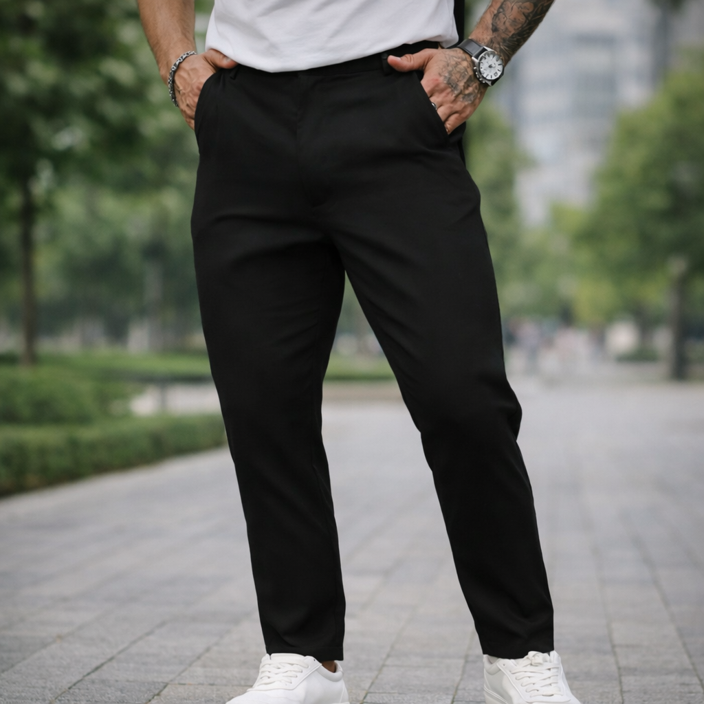 Pantalon noir décontracté