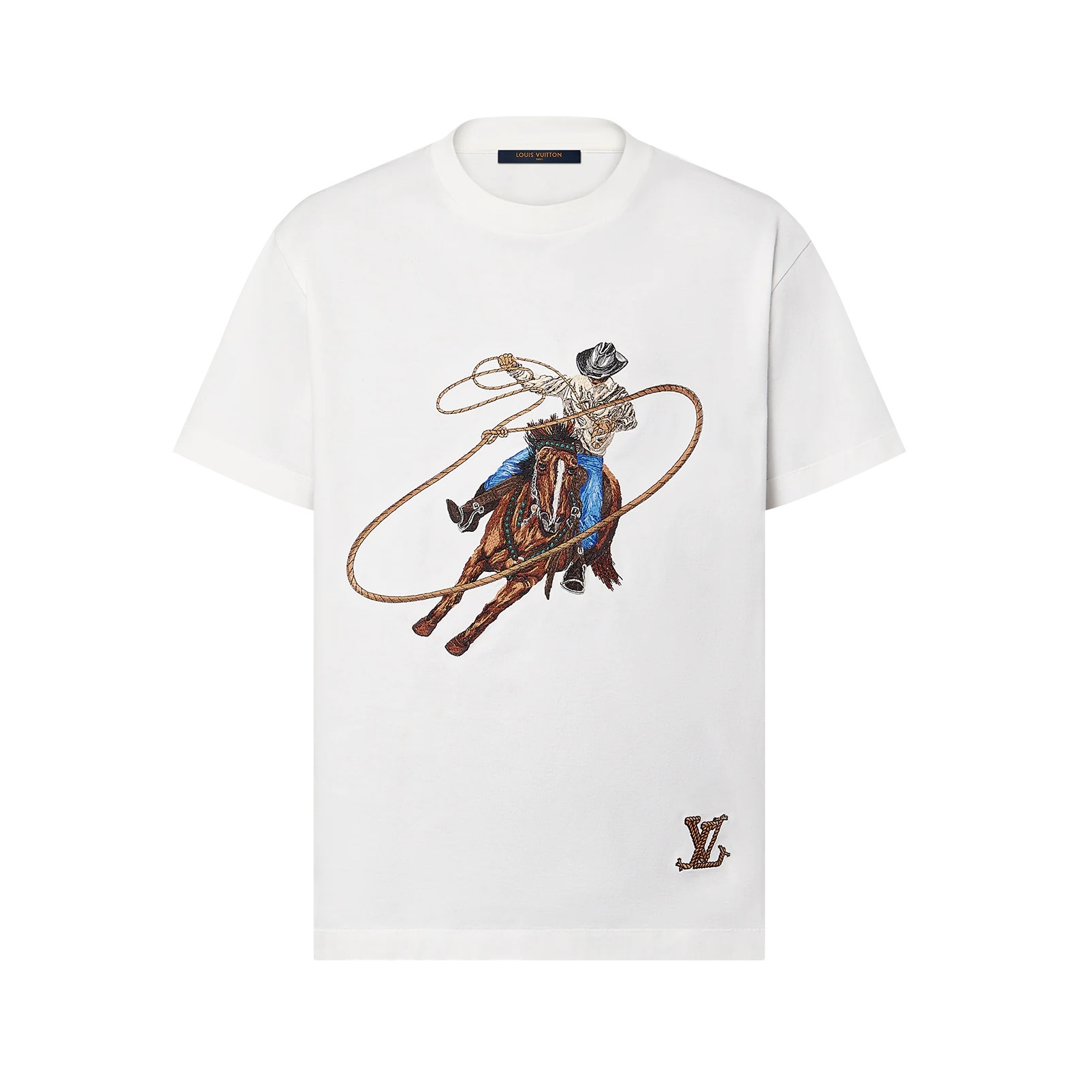 T-shirt Louis Vuitton graphic brodé